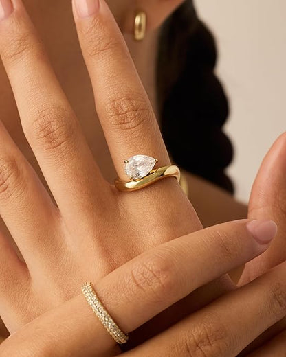 Wavy Promise Ring | Gold