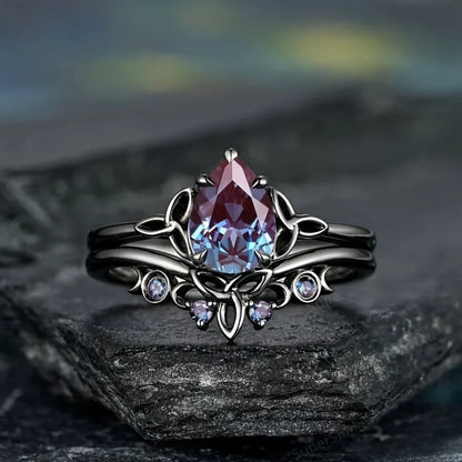 Amethyst Layers Ring | White Gold