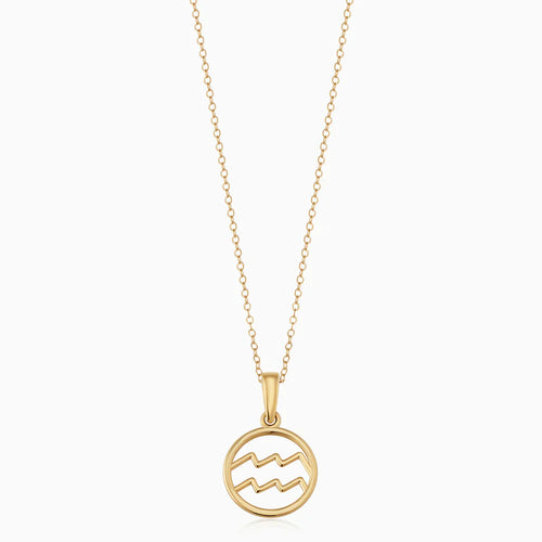 Zodiac sign necklace | Gold