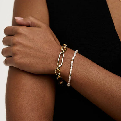 Link T-Bar Bracelet | Gold