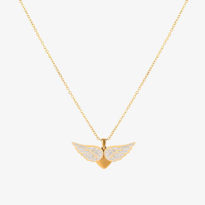 Soaring Angel Wings Necklace | Gold