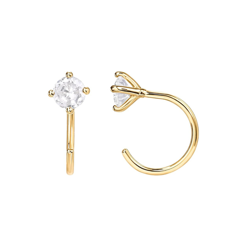 Spark Tip Hoops | Gold