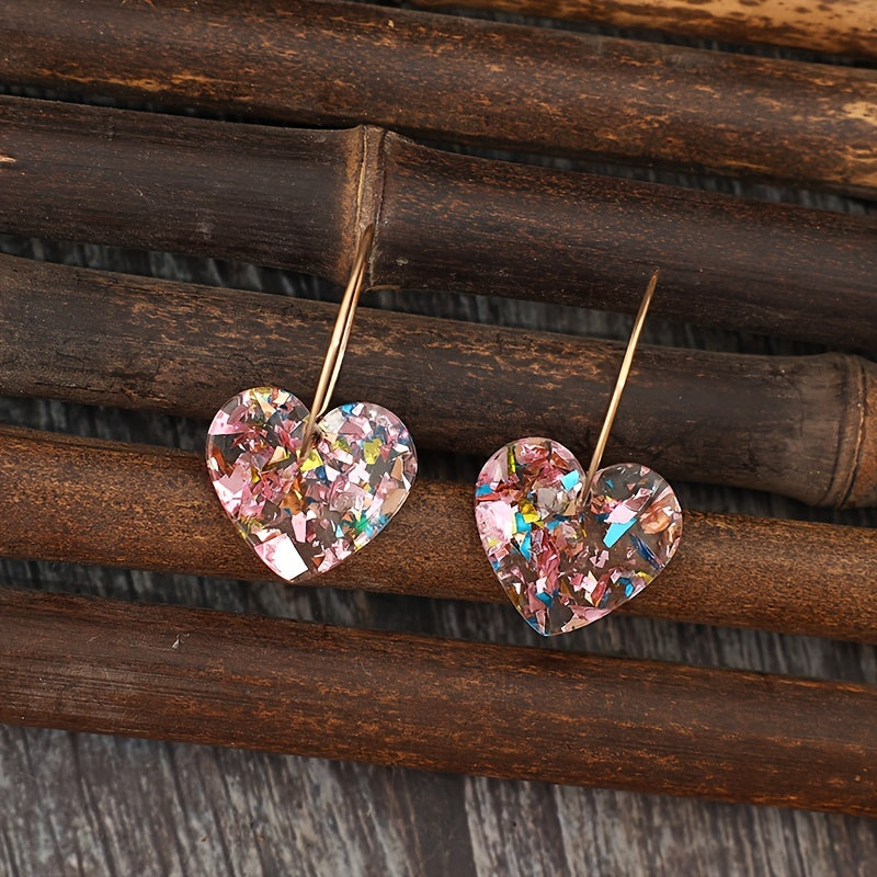 Sugarplum Heart Drop Earrings | Gold