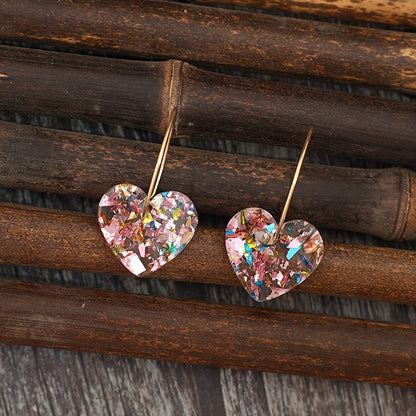 Sugarplum Heart Drop Earrings | Gold