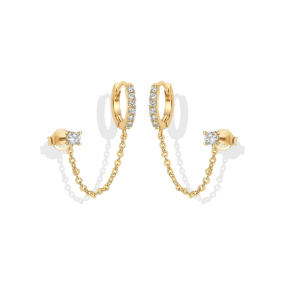 Adella Chain Earrings | Gold