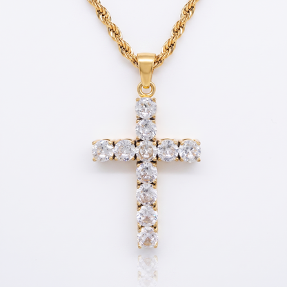 Cross necklace | Gold