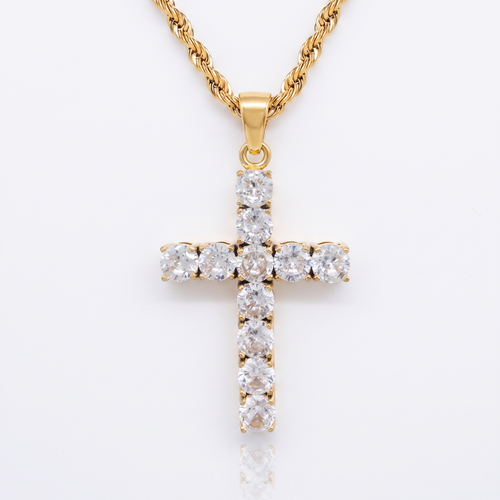 Cross necklace | Gold