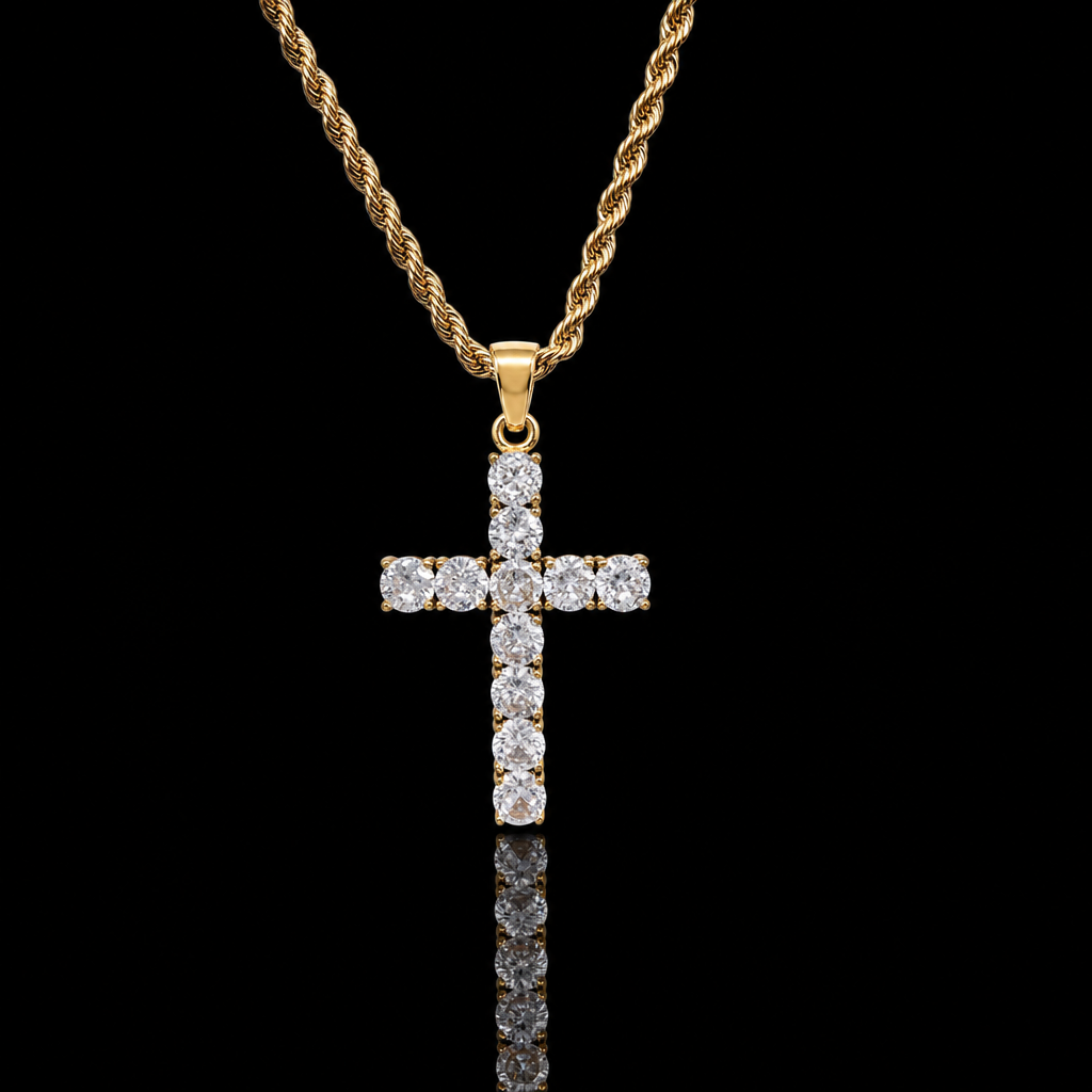 Cross necklace | Gold