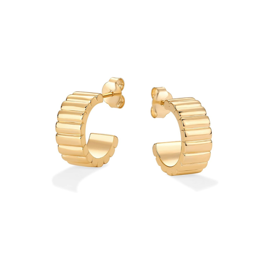 Classic Ridge Earrings | Gold