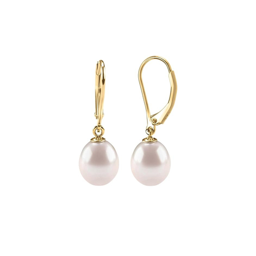 Pearl Dangle Earrings | Gold