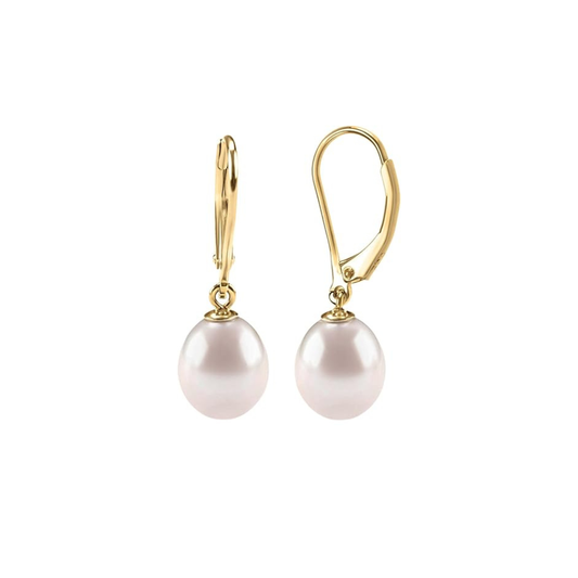 Pearl Dangle Earrings | Gold